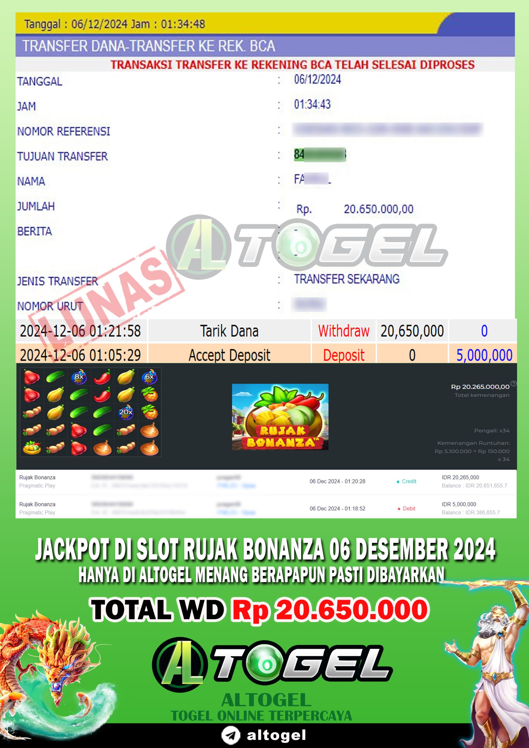 BUKTI JP ALTOGEL 06 DESEMBER 2024