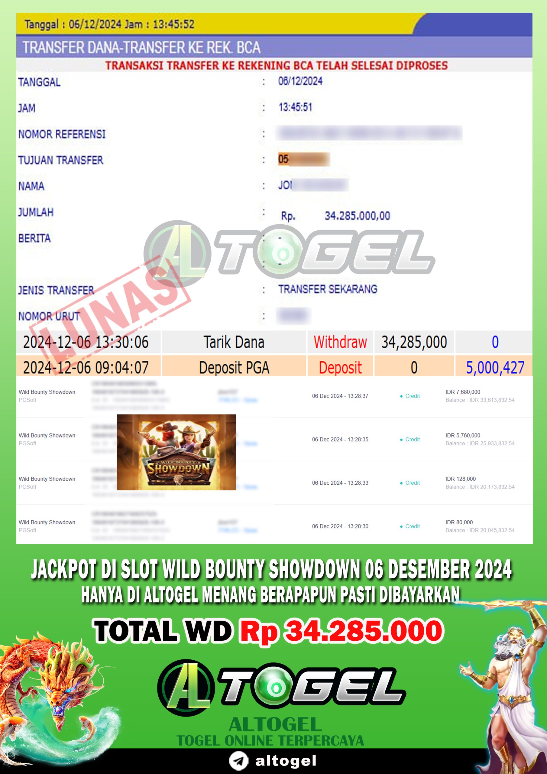 BUKTI JP ALTOGEL 06 DESEMBER 2024