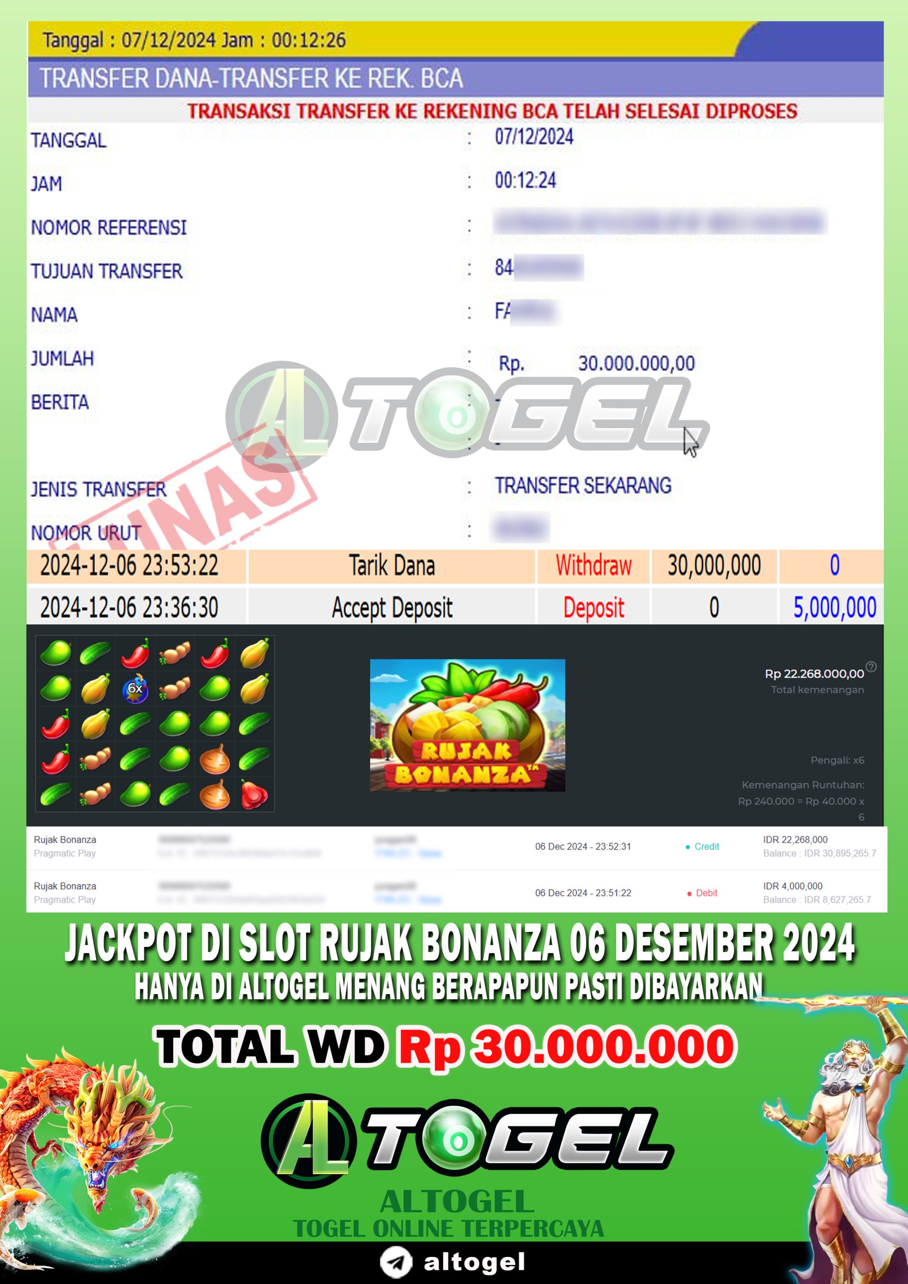 BUKTI JP ALTOGEL 06 DESEMBER 2024