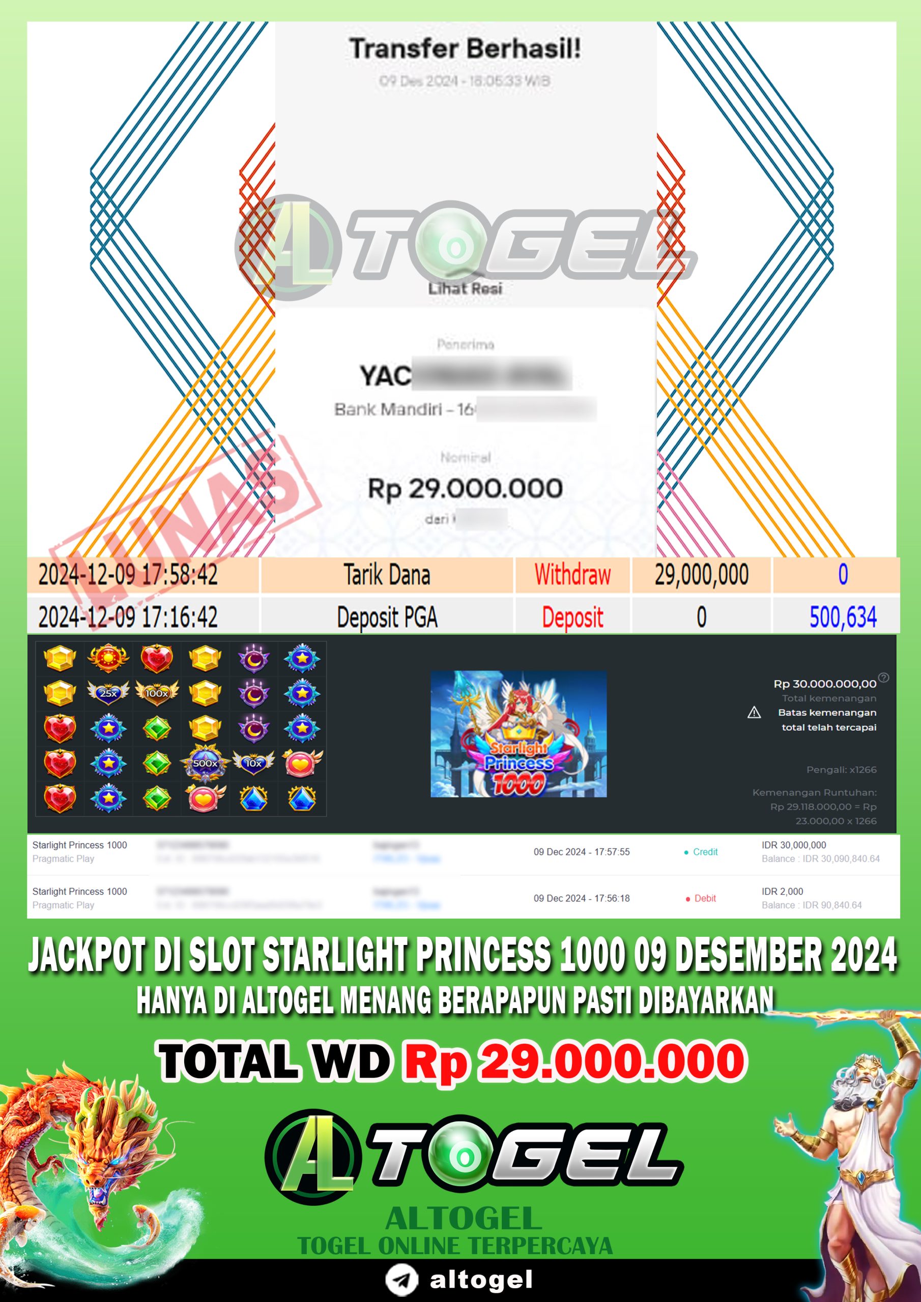 BUKTI JP ALTOGEL 09 DESEMBER 2024