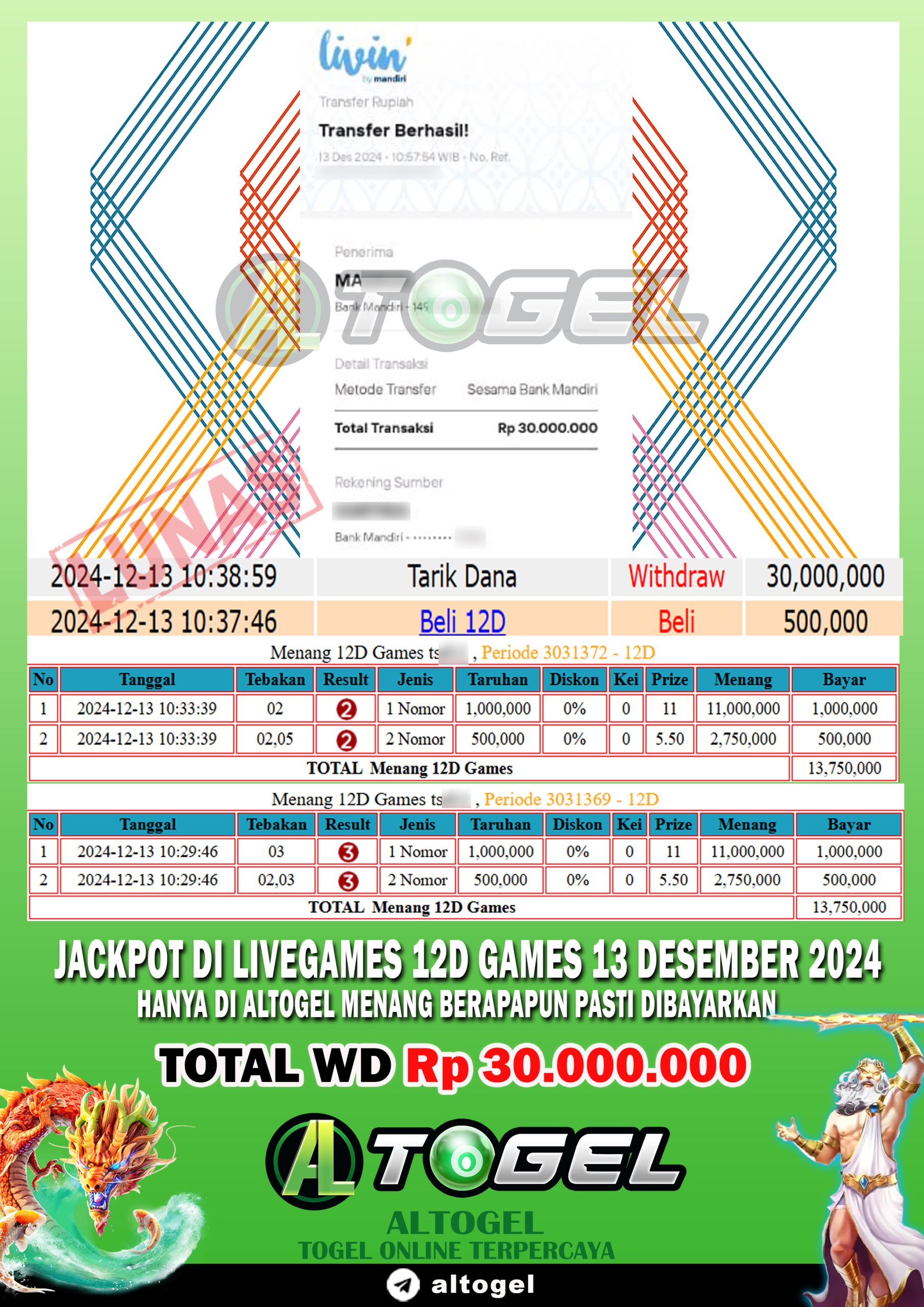 BUKTI JP ALTOGEL 13 DESEMBER 2024