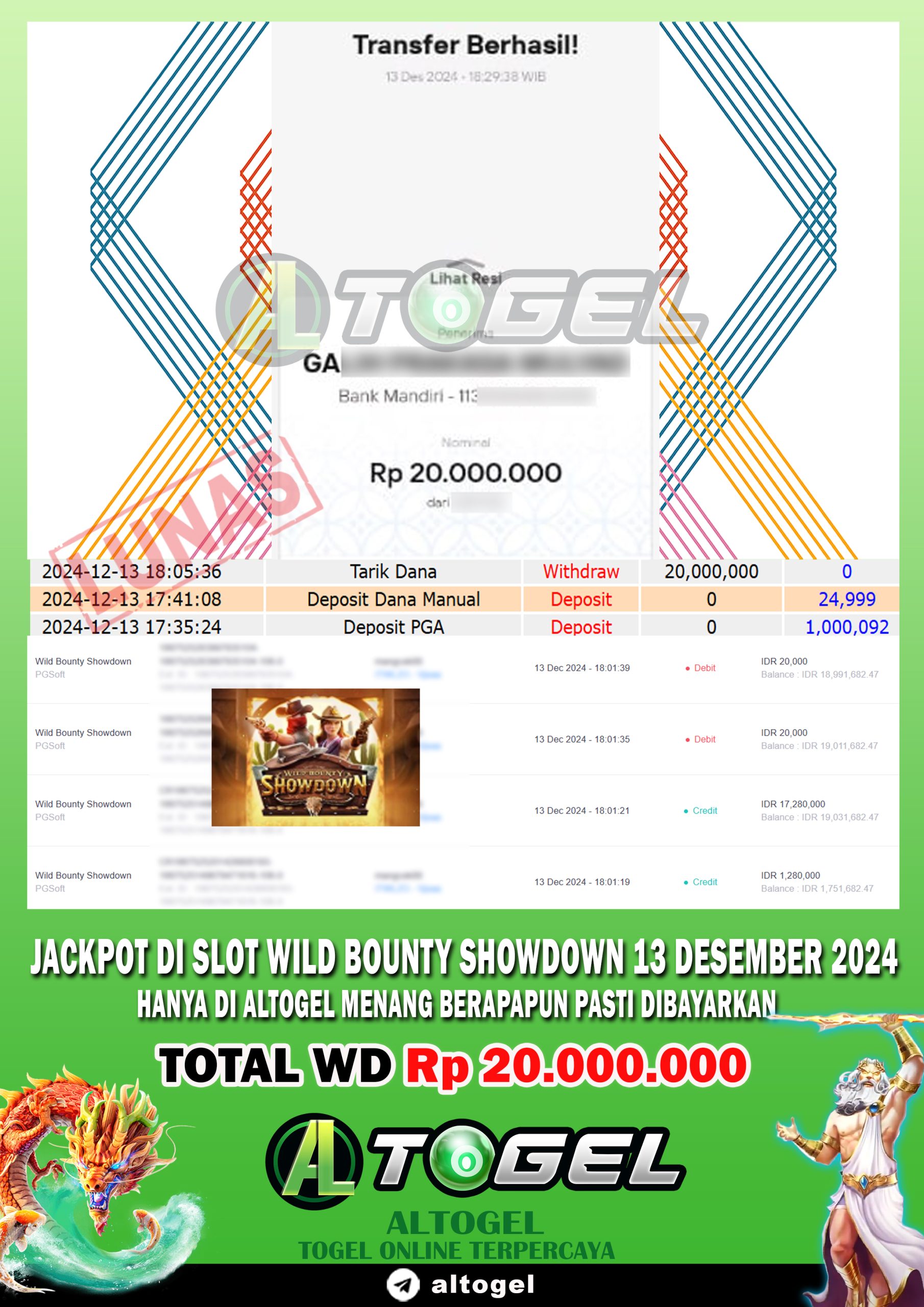 BUKTI JP ALTOGEL 13 DESEMBER 2024
