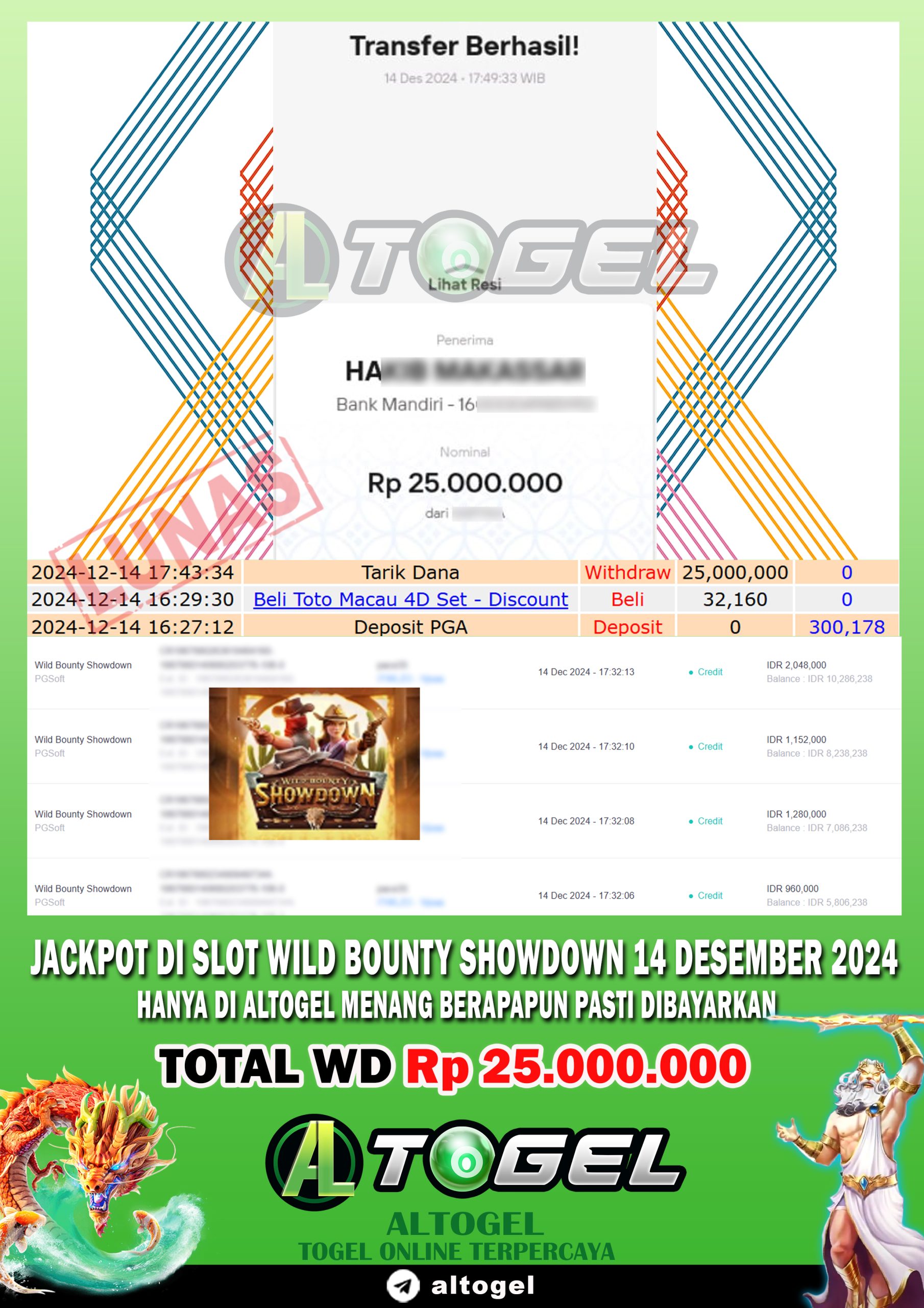 BUKTI JP ALTOGEL 14 DESEMBER 2024