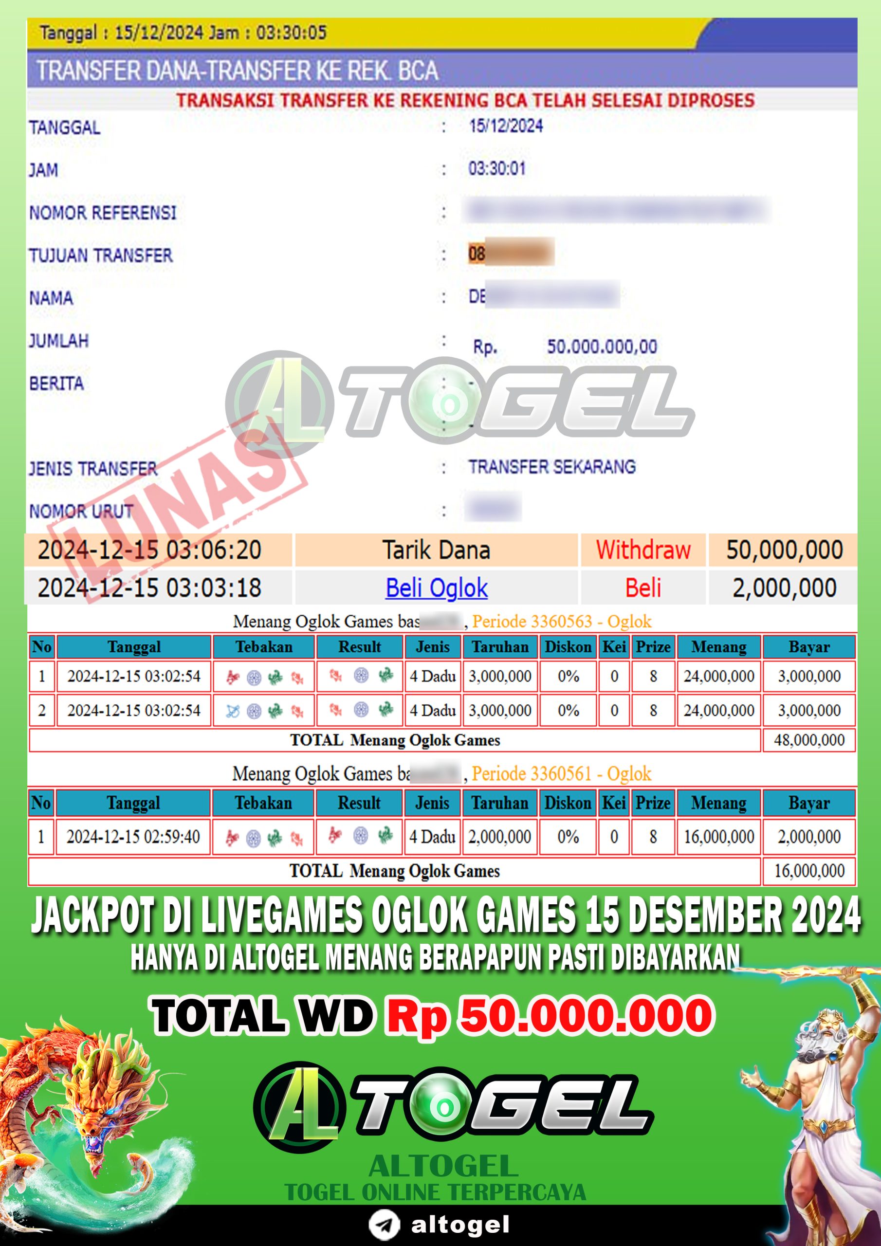 BUKTI JP ALTOGEL 15 DESEMBER 2024