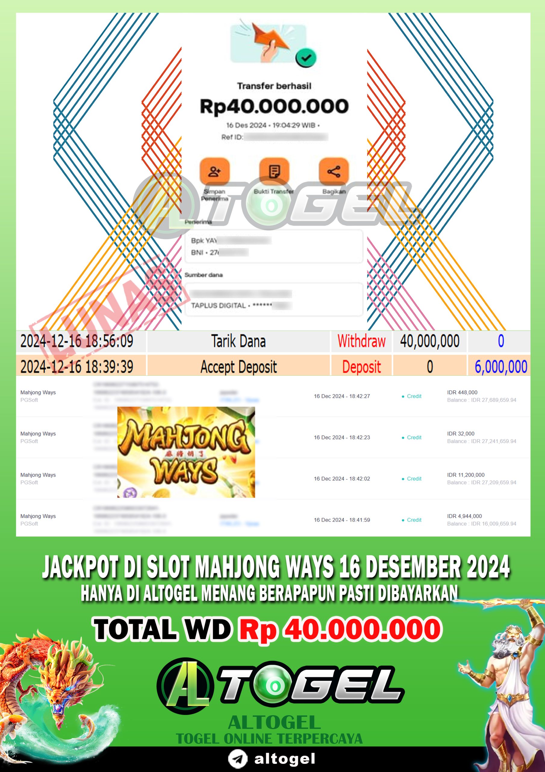 BUKTI JP ALTOGEL 16 DESEMBER 2024