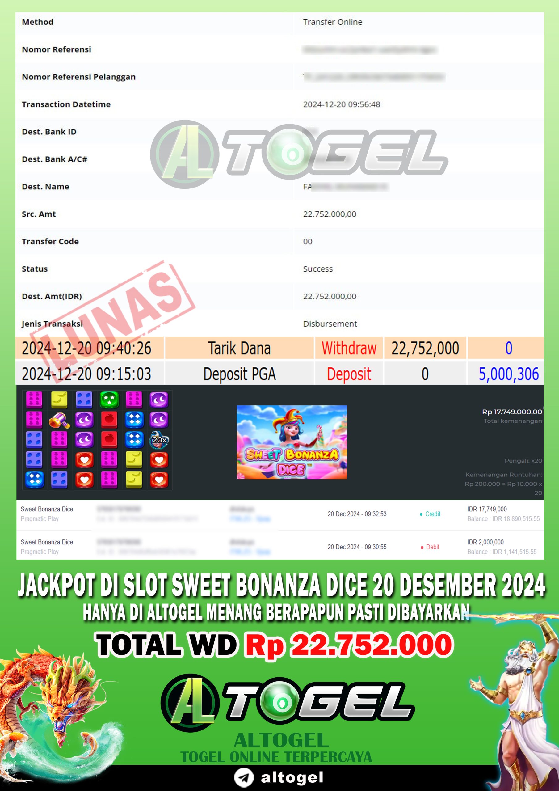 BUKTI JP ALTOGEL 20 DESEMBER 2024