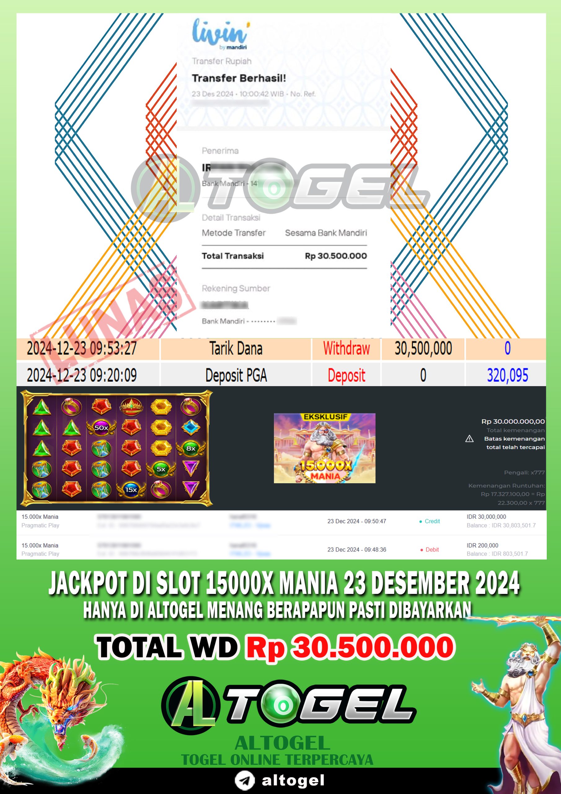 BUKTI JP ALTOGEL 23 DESEMBER 2024