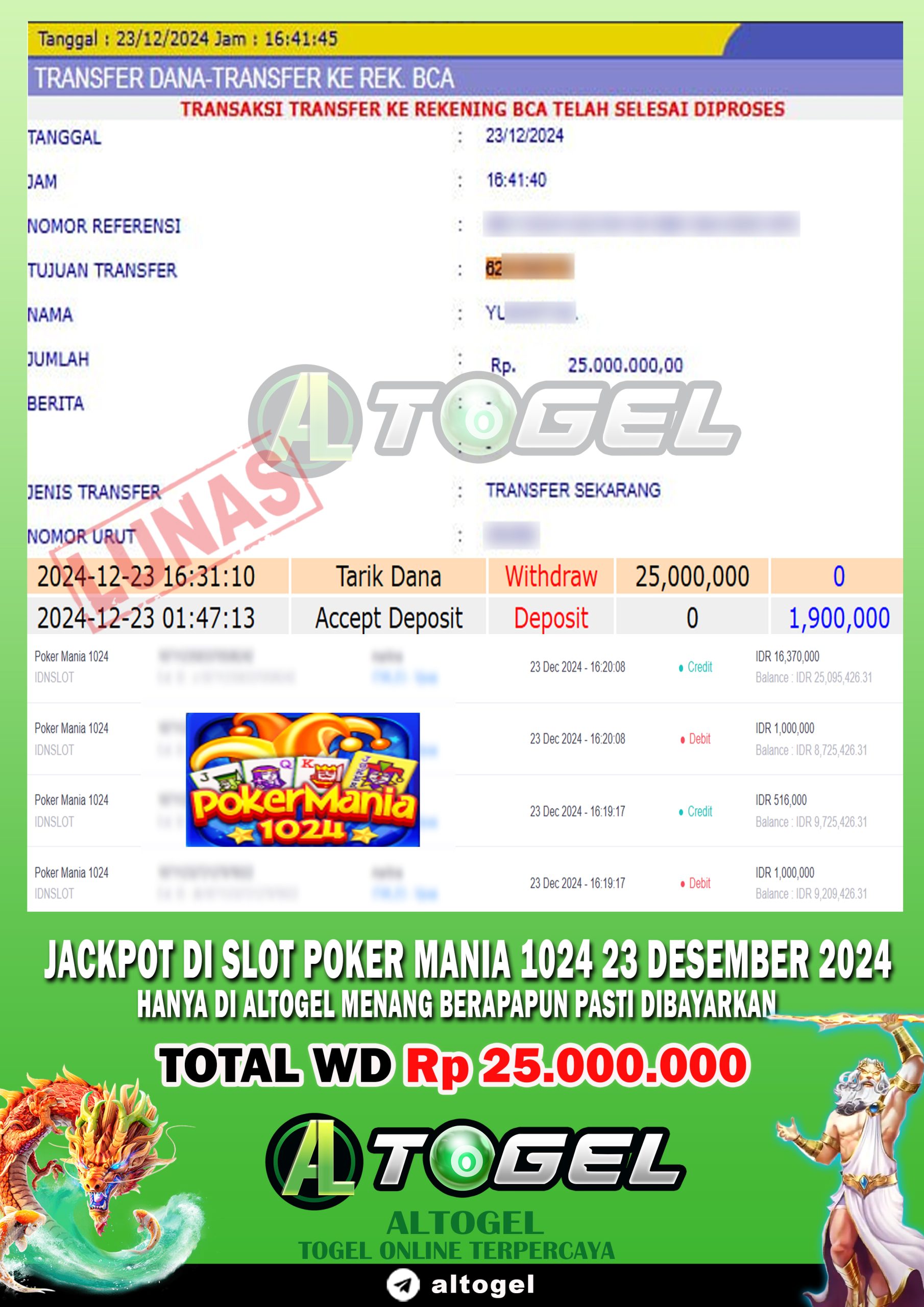 BUKTI JP ALTOGEL 23 DESEMBER 2024
