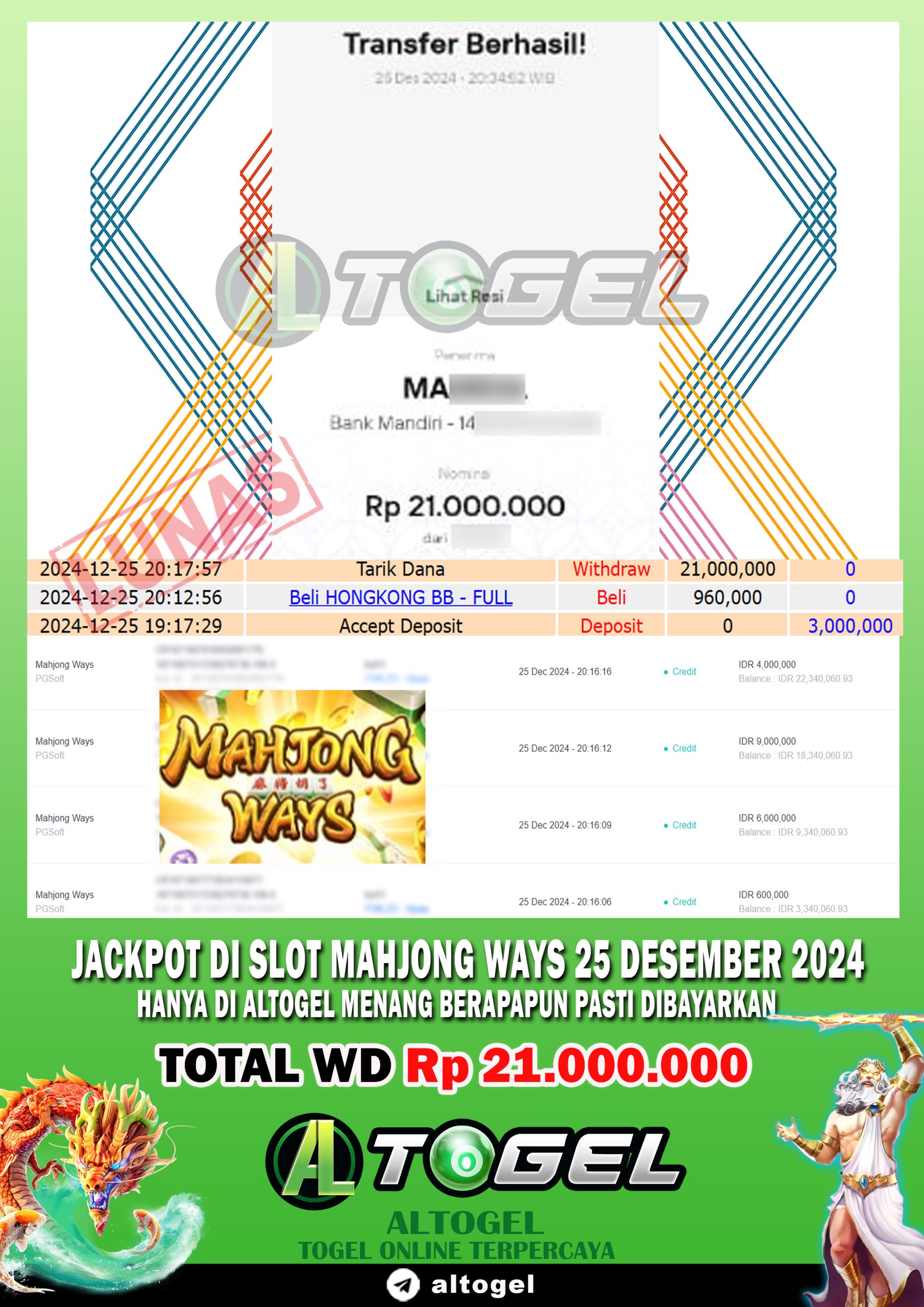 BUKTI JP ALTOGEL 25 DESEMBER 2024
