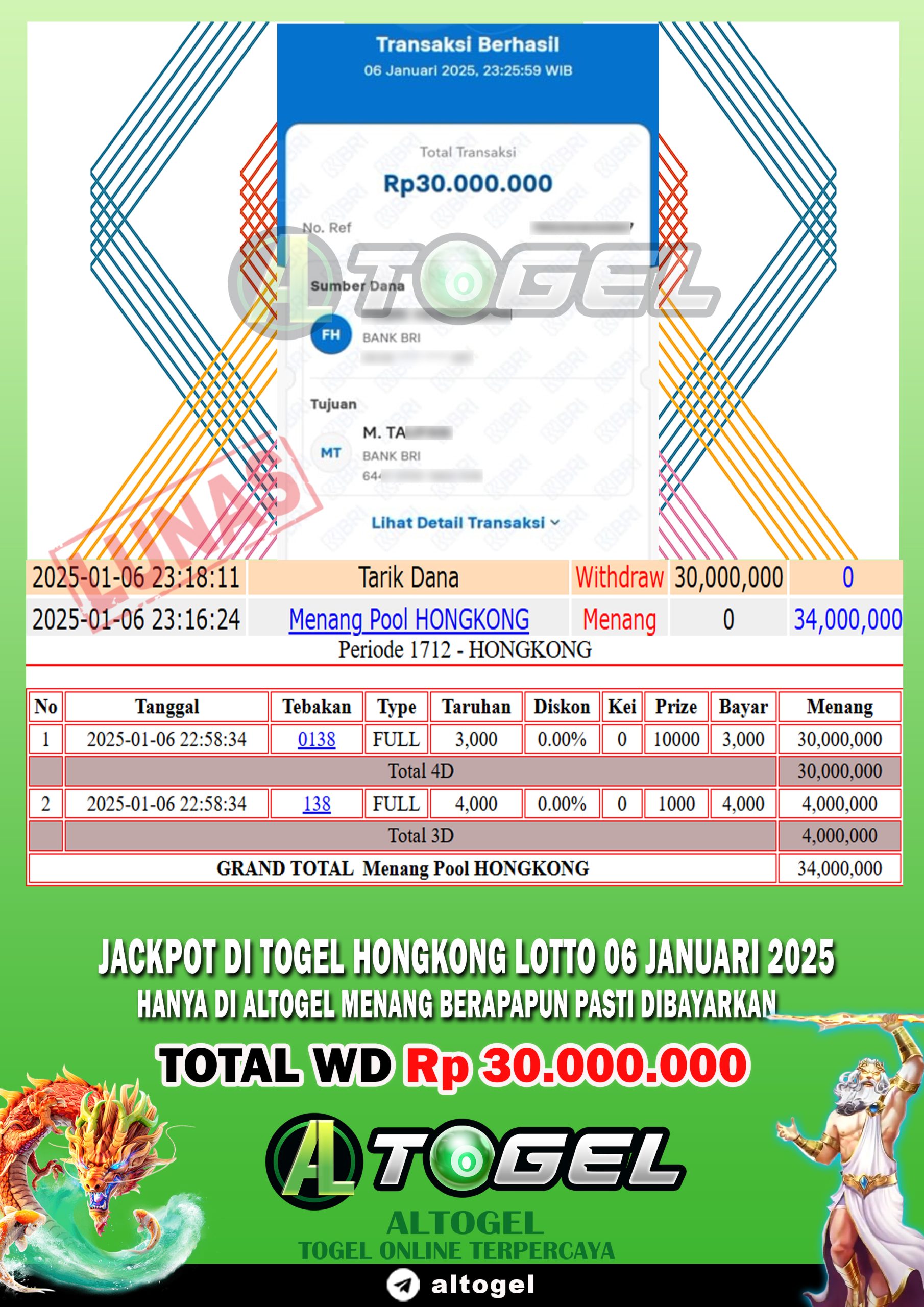 BUKTI JP ALTOGEL 06 JANUARI 2025