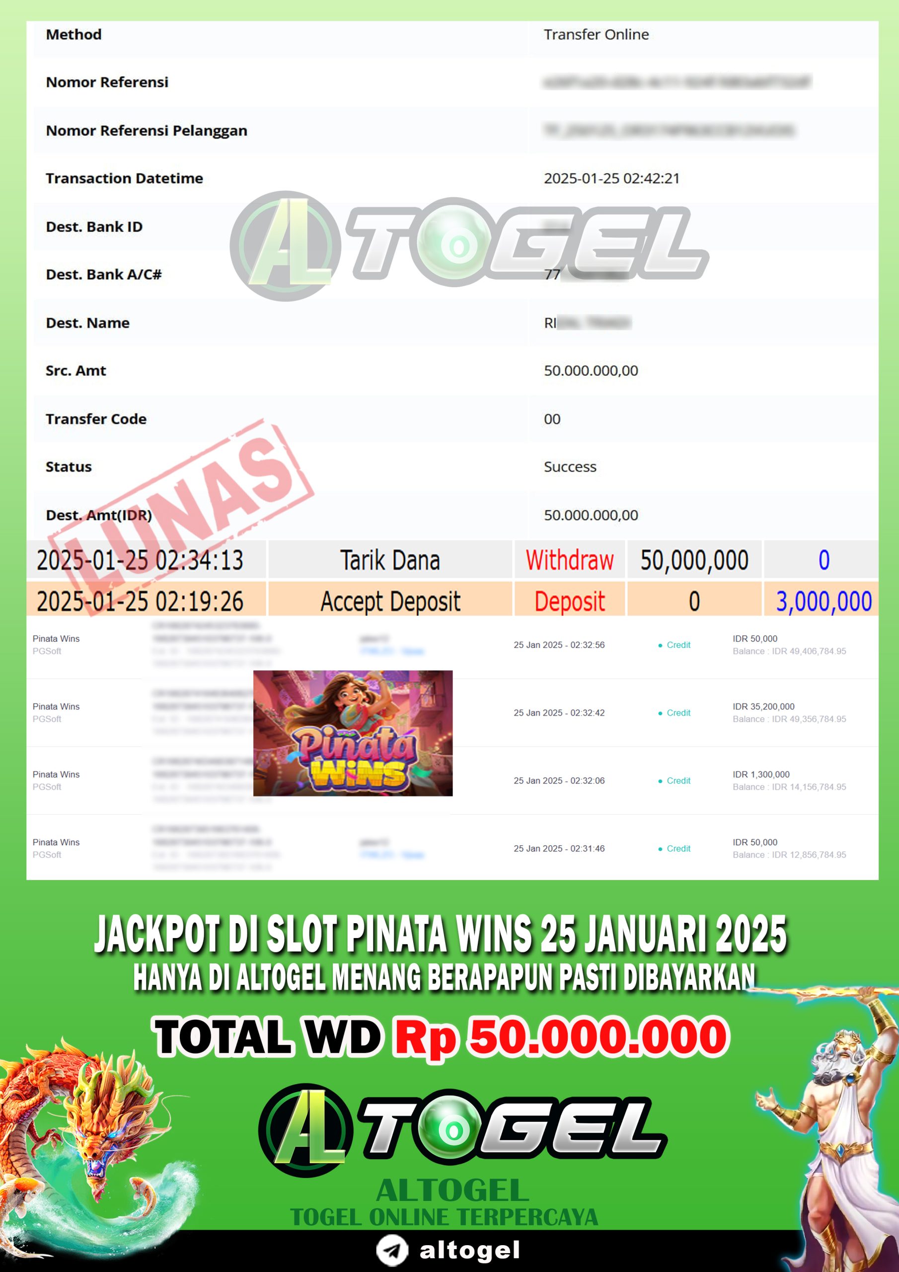 BUKTI JP ALTOGEL 25 JANUARI 2025