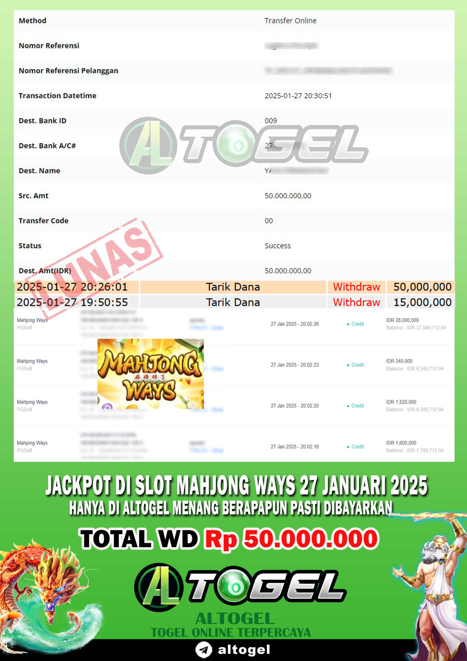 BUKTI JP ALTOGEL 27 JANUARI 2025
