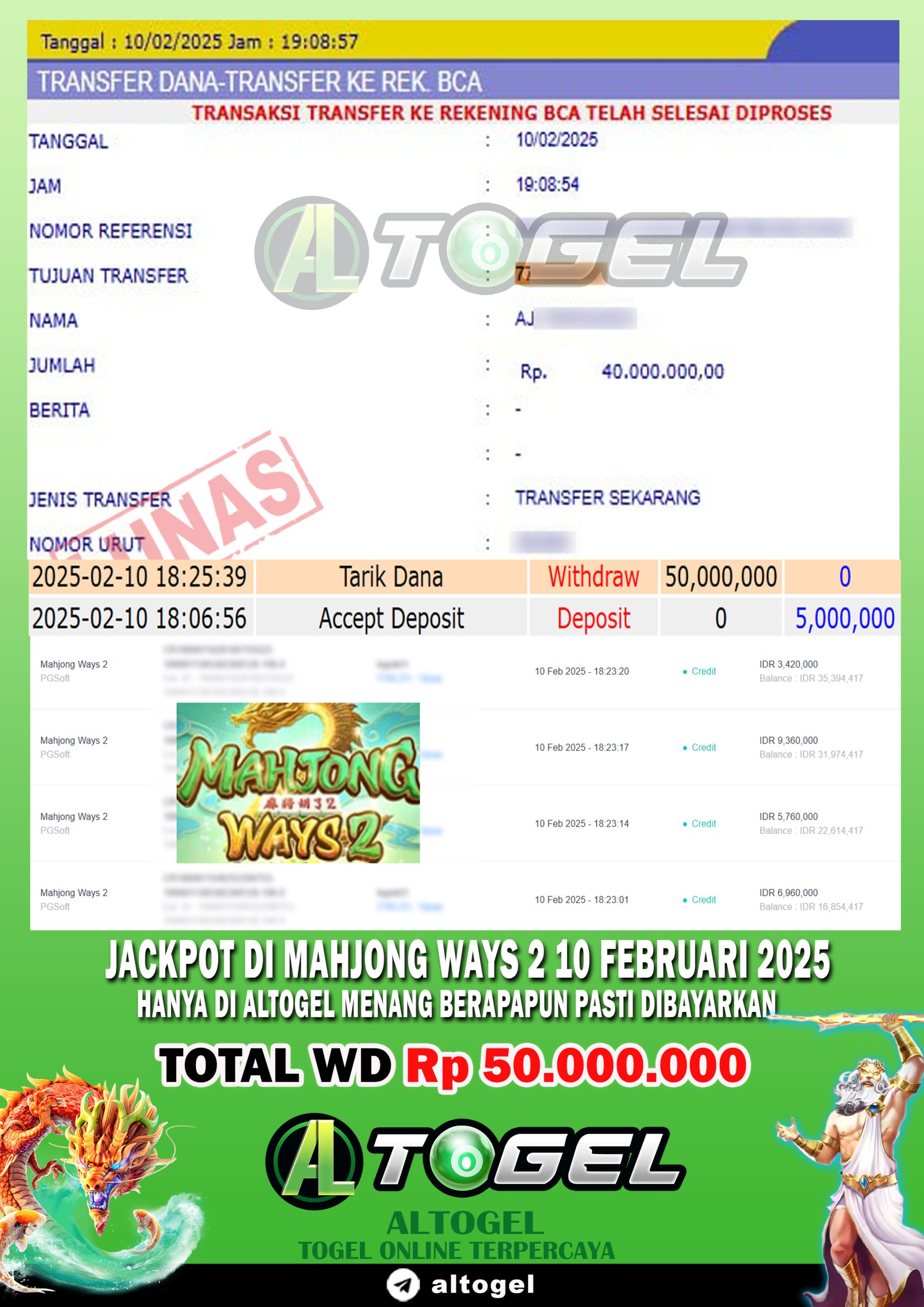 BUKTI JP ALTOGEL 11 FEBRUARI 2025