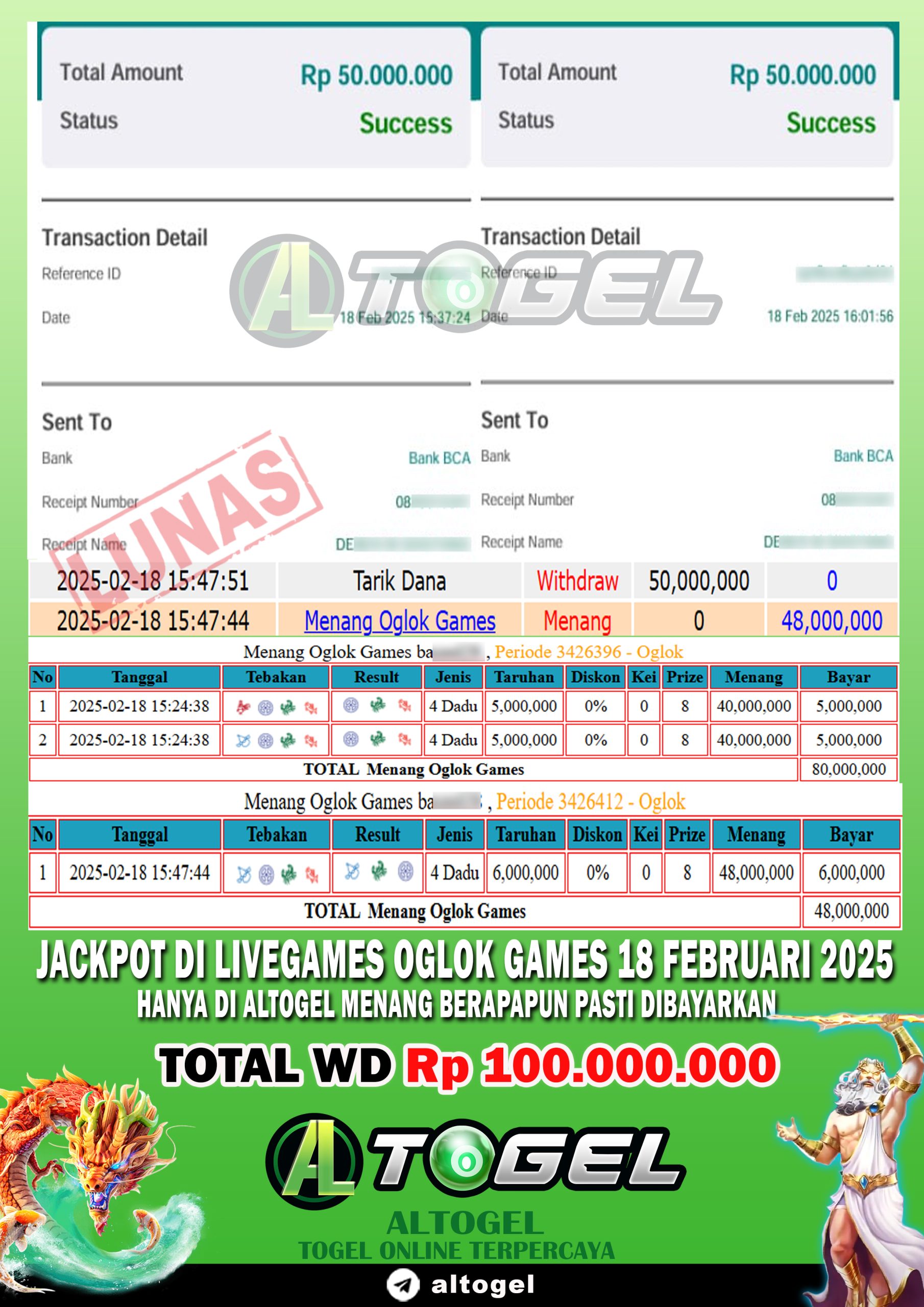 BUKTI JP ALTOGEL 18 FEBRUARI 2025