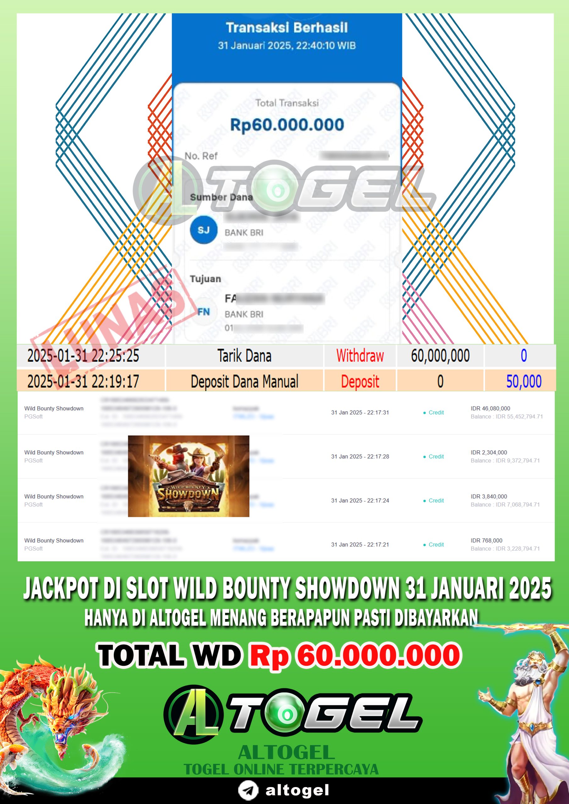 BUKTI JP ALTOGEL 31 JANUARI 2025