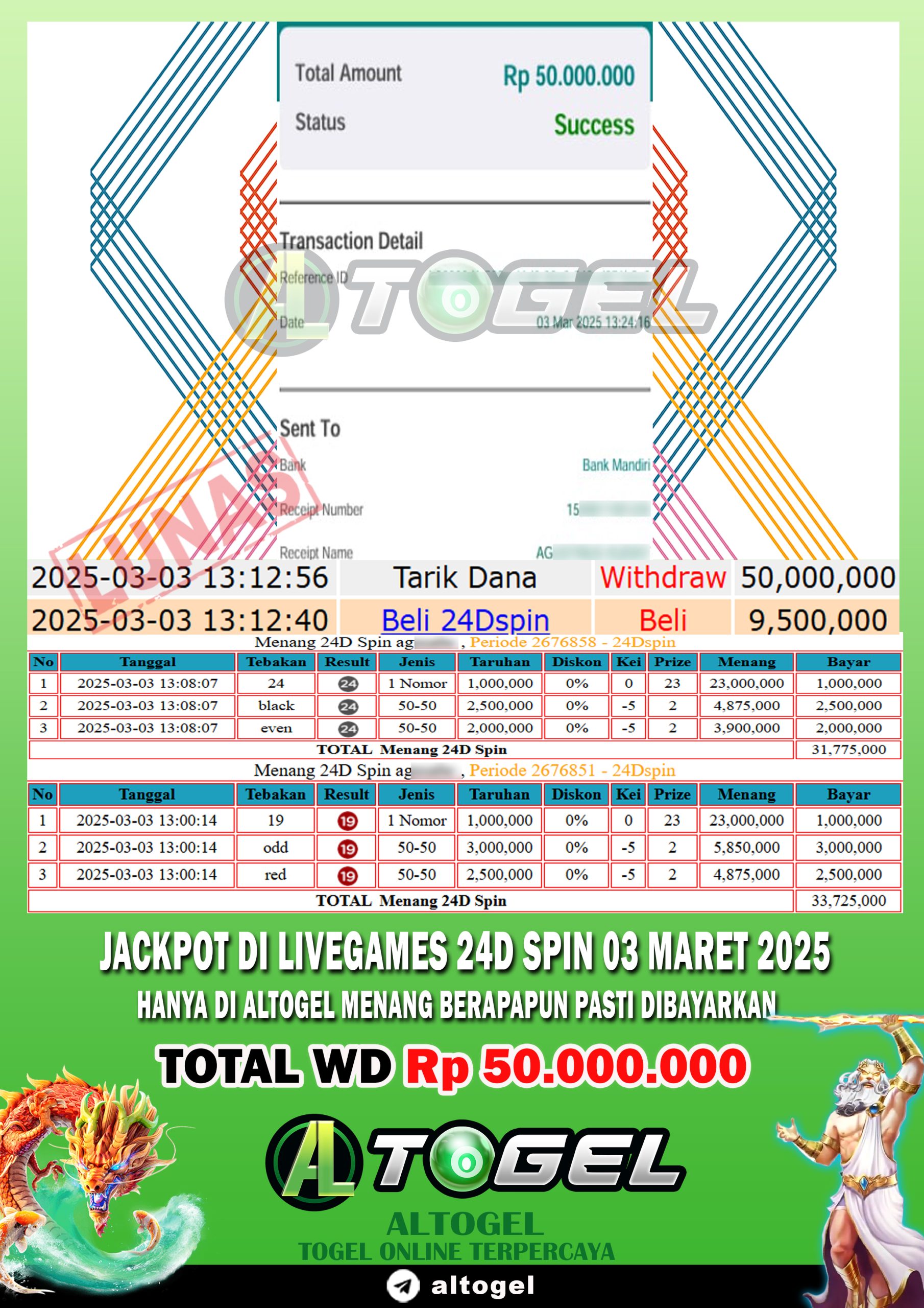 BUKTI JP ALTOGEL 03 MARET 2025