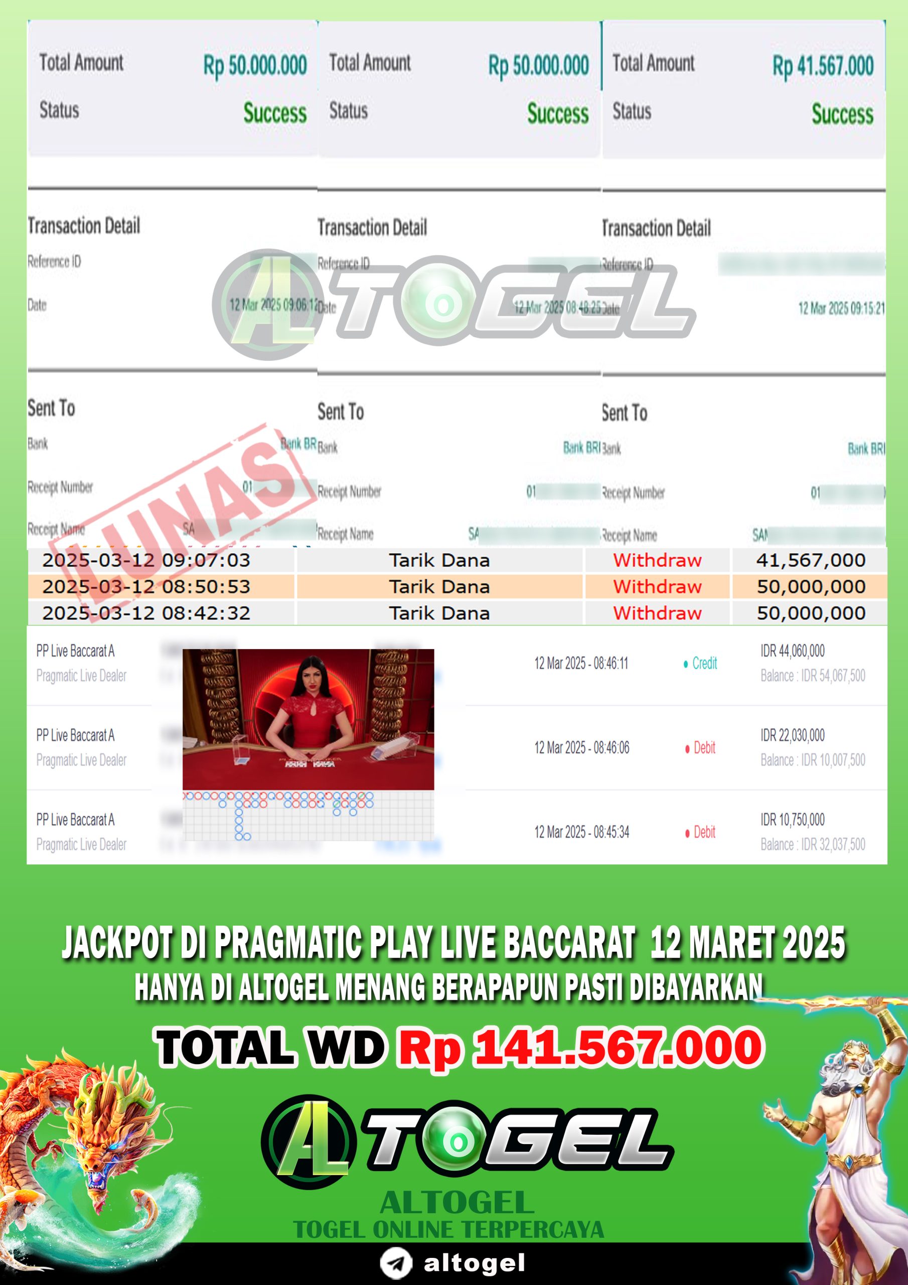 BUKTI JP ALTOGEL 12 MARET 2025