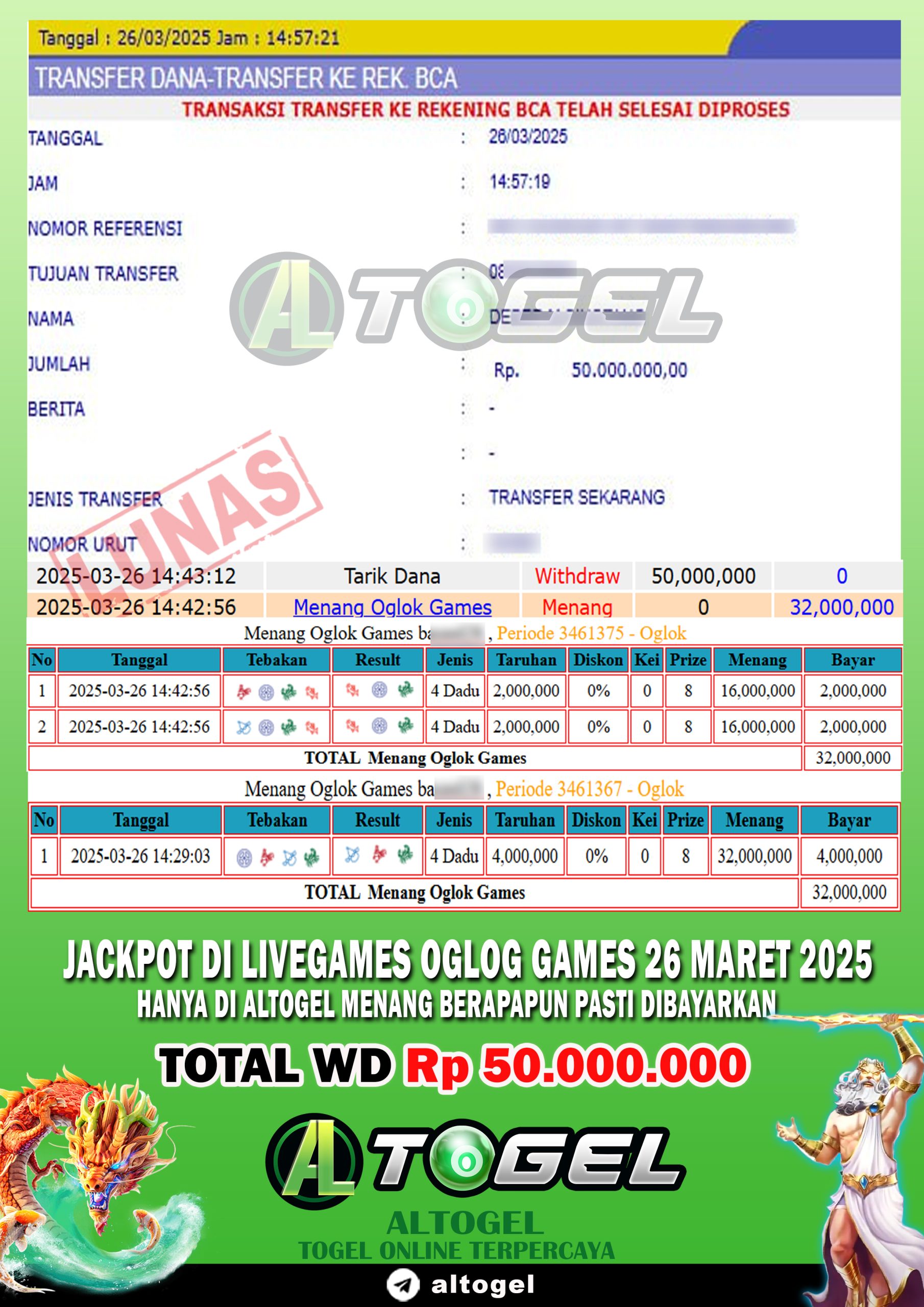 BUKTI JP ALTOGEL 26 MARET 2025