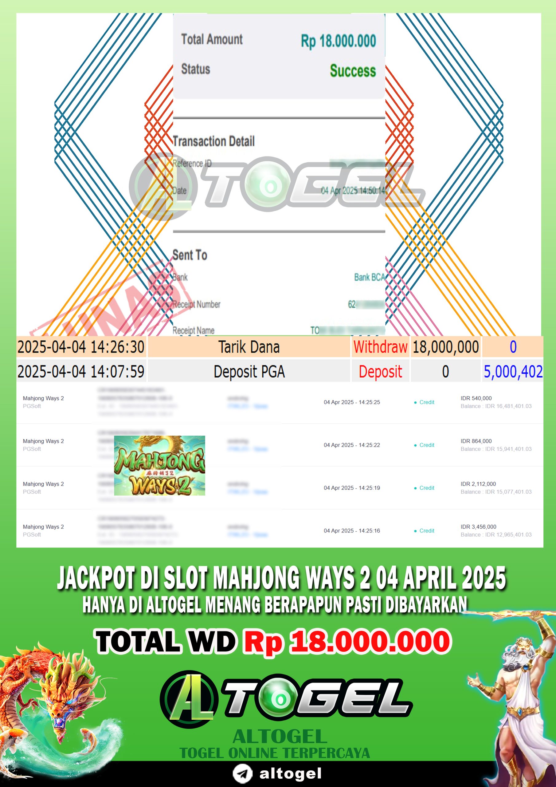 BUKTI JP ALTOGEL 04 APRIL 2025