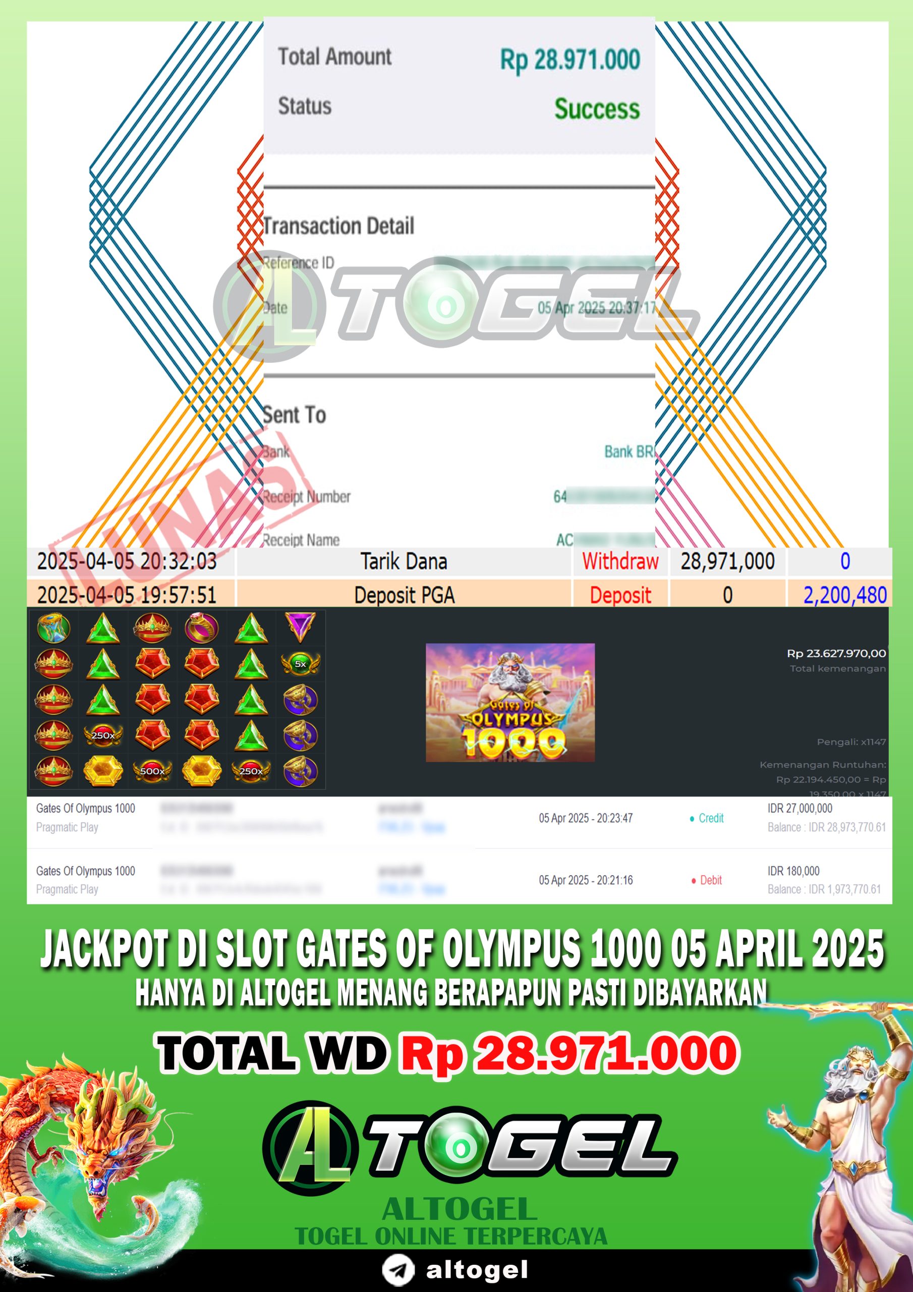 BUKTI JP ALTOGEL 05 APRIL 2025