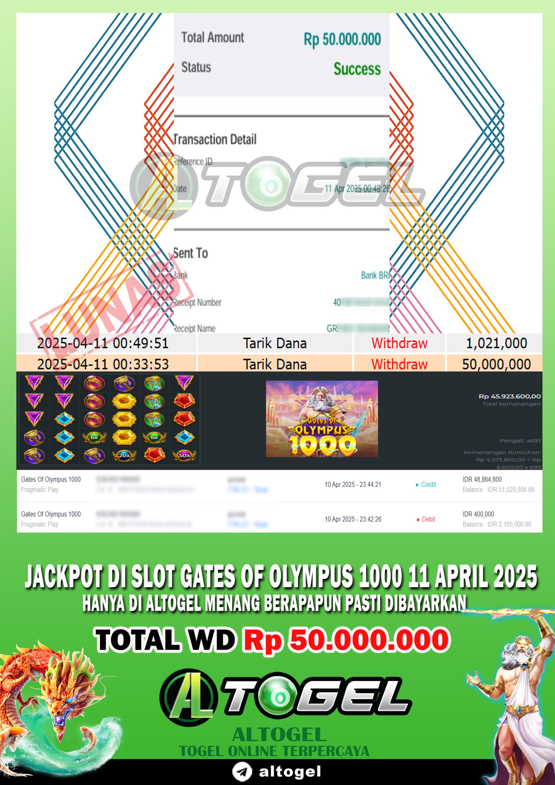 BUKTI JP ALTOGEL 11 APRIL 2025