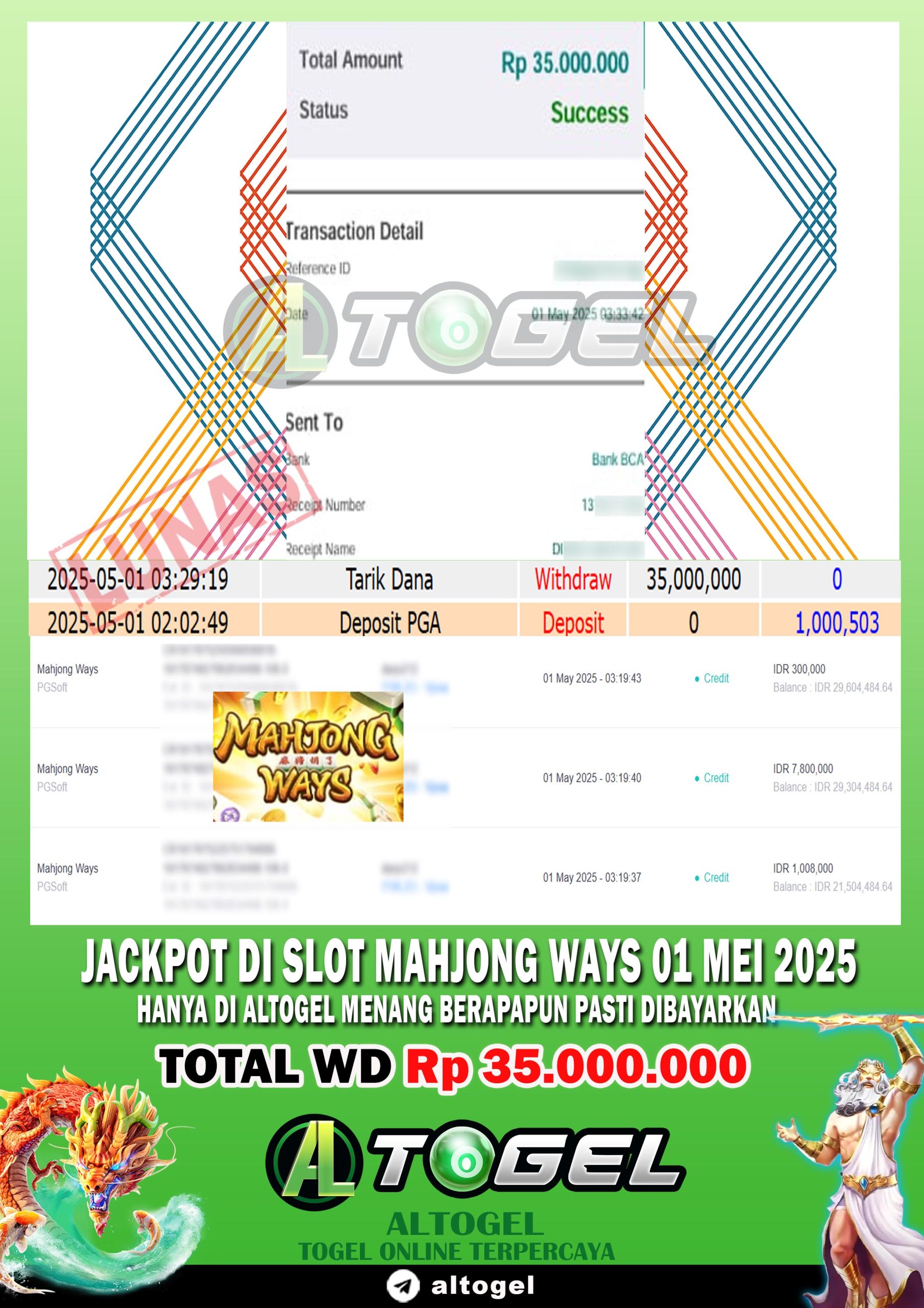 BUKTI JP ALTOGEL 01 MEI 2025