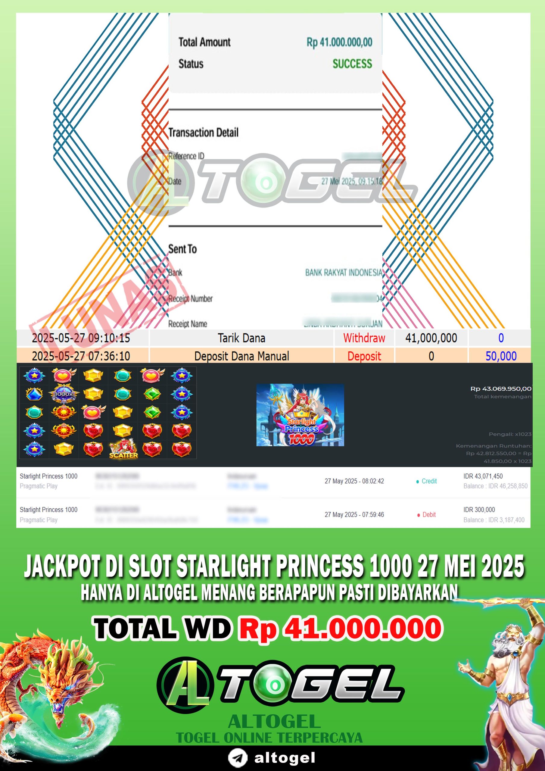 BUKTI JP ALTOGEL 27 MEI 2025