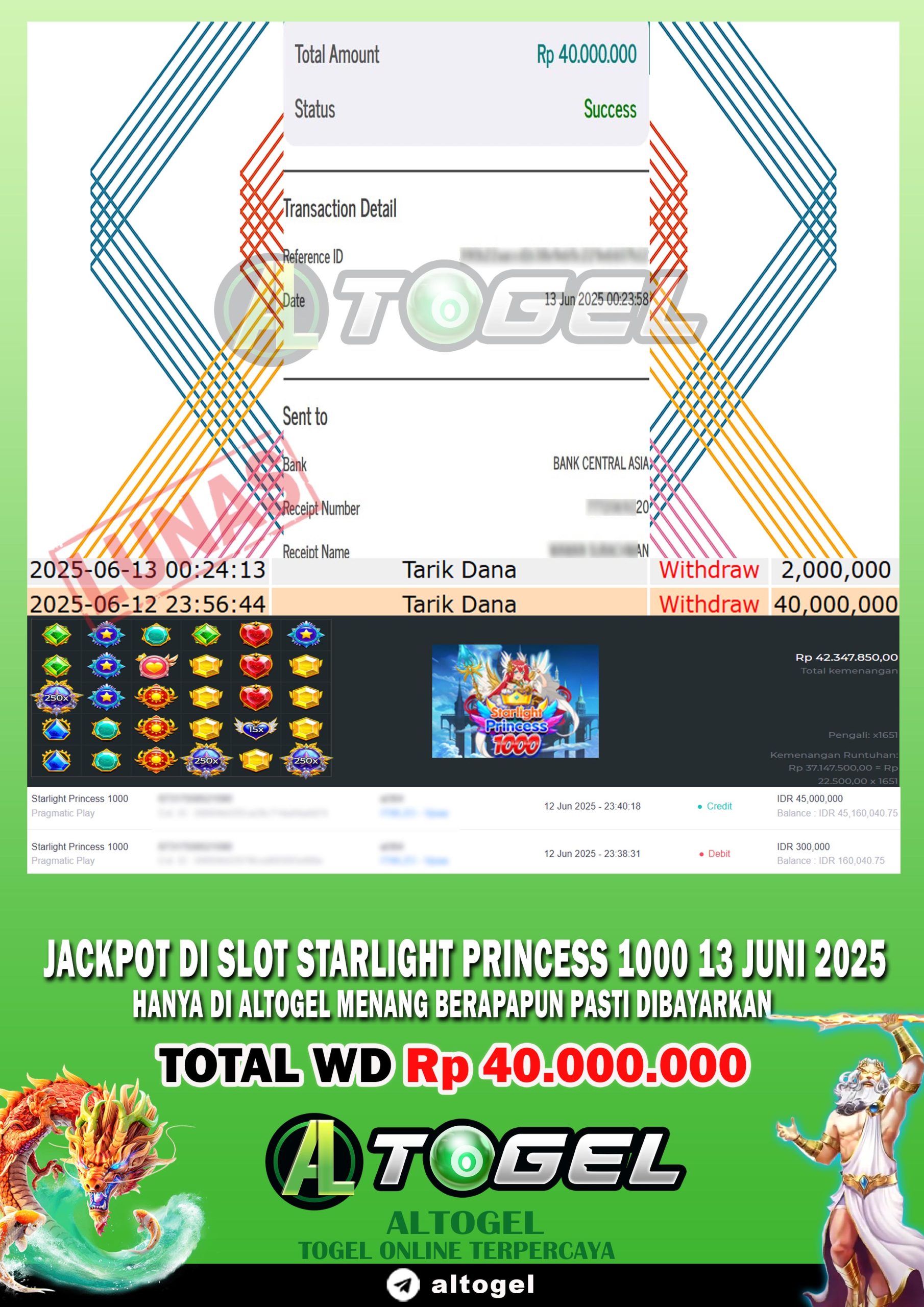 BUKTI JP ALTOGEL 13 JUNI 2025