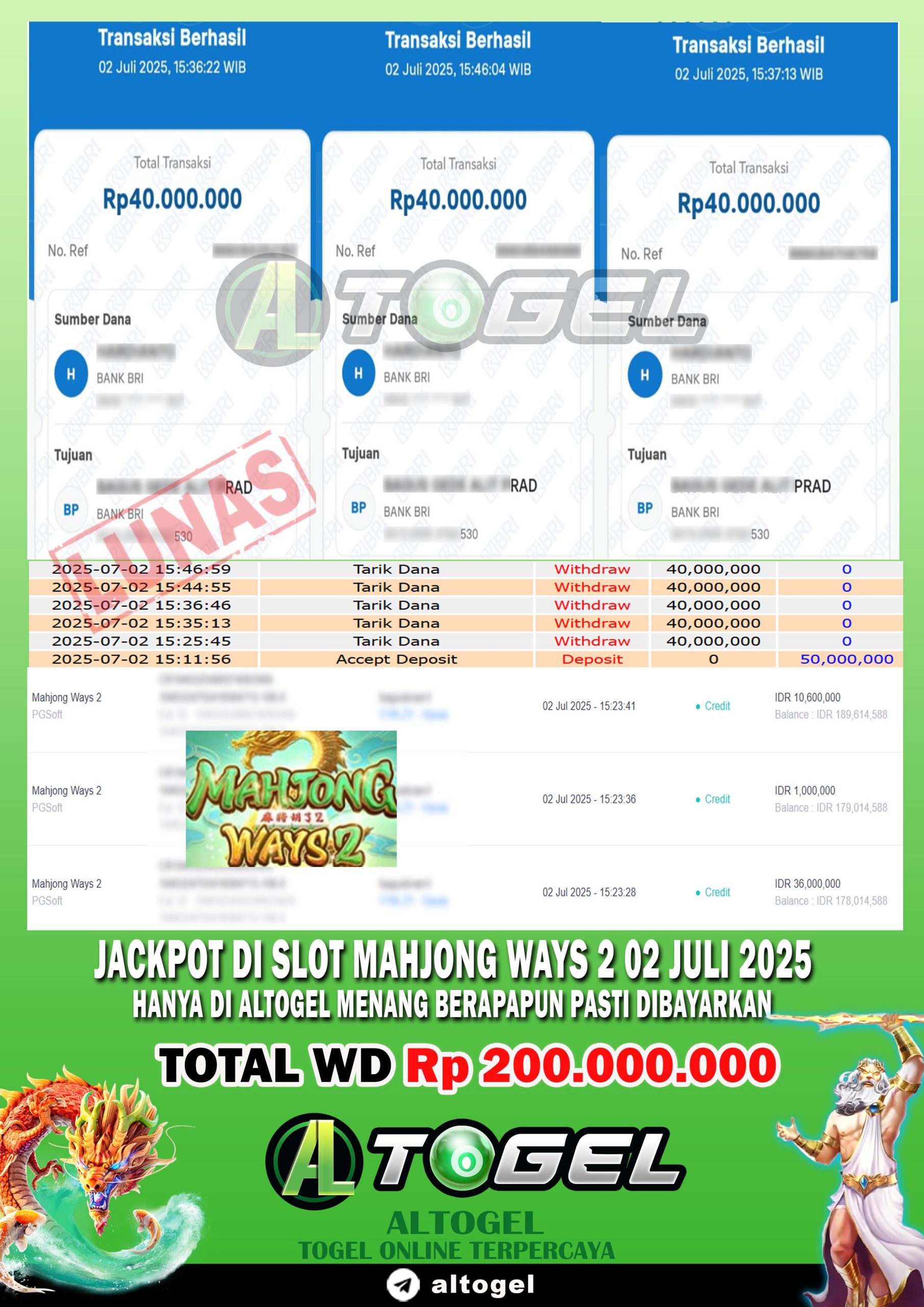BUKTI JP ALTOGEL 02 JULI 2025