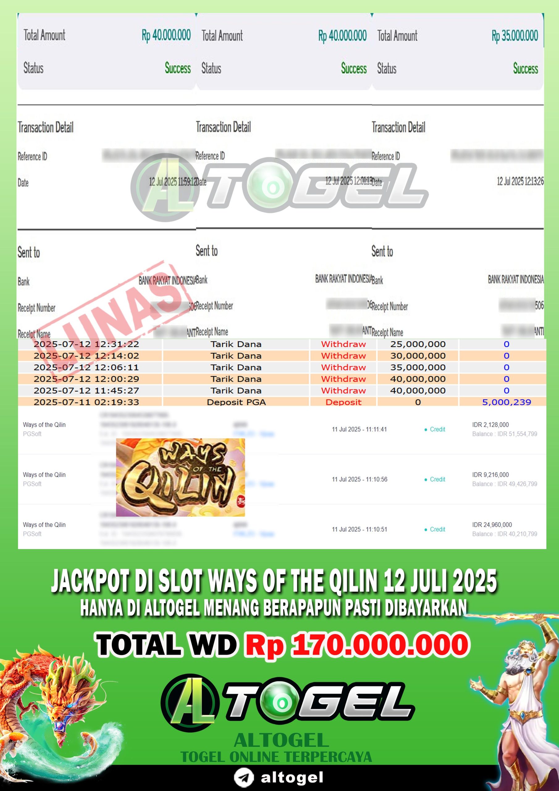 BUKTI JP ALTOGEL 12 JULI 2025