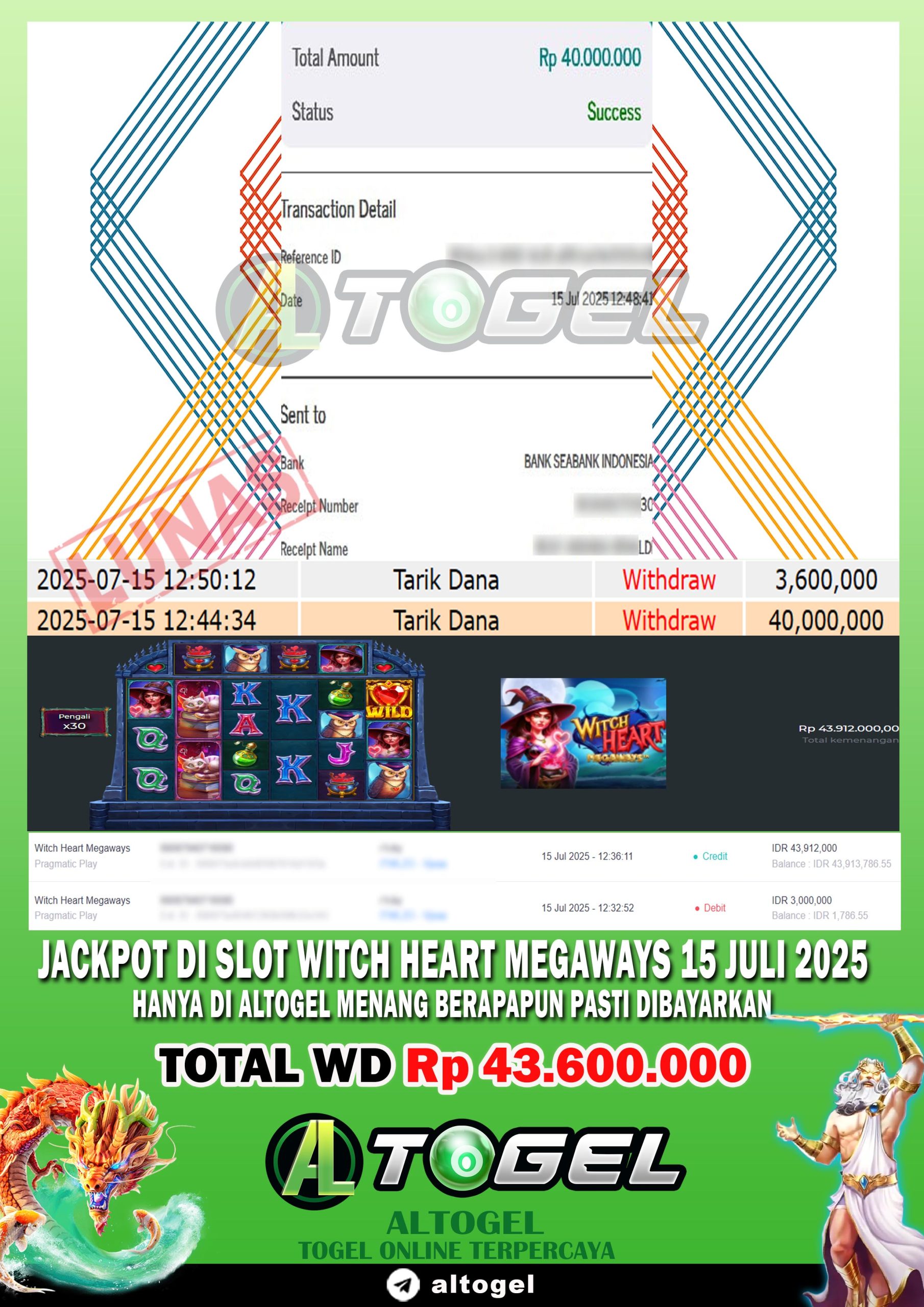 BUKTI JP ALTOGEL 15 JULI 2025