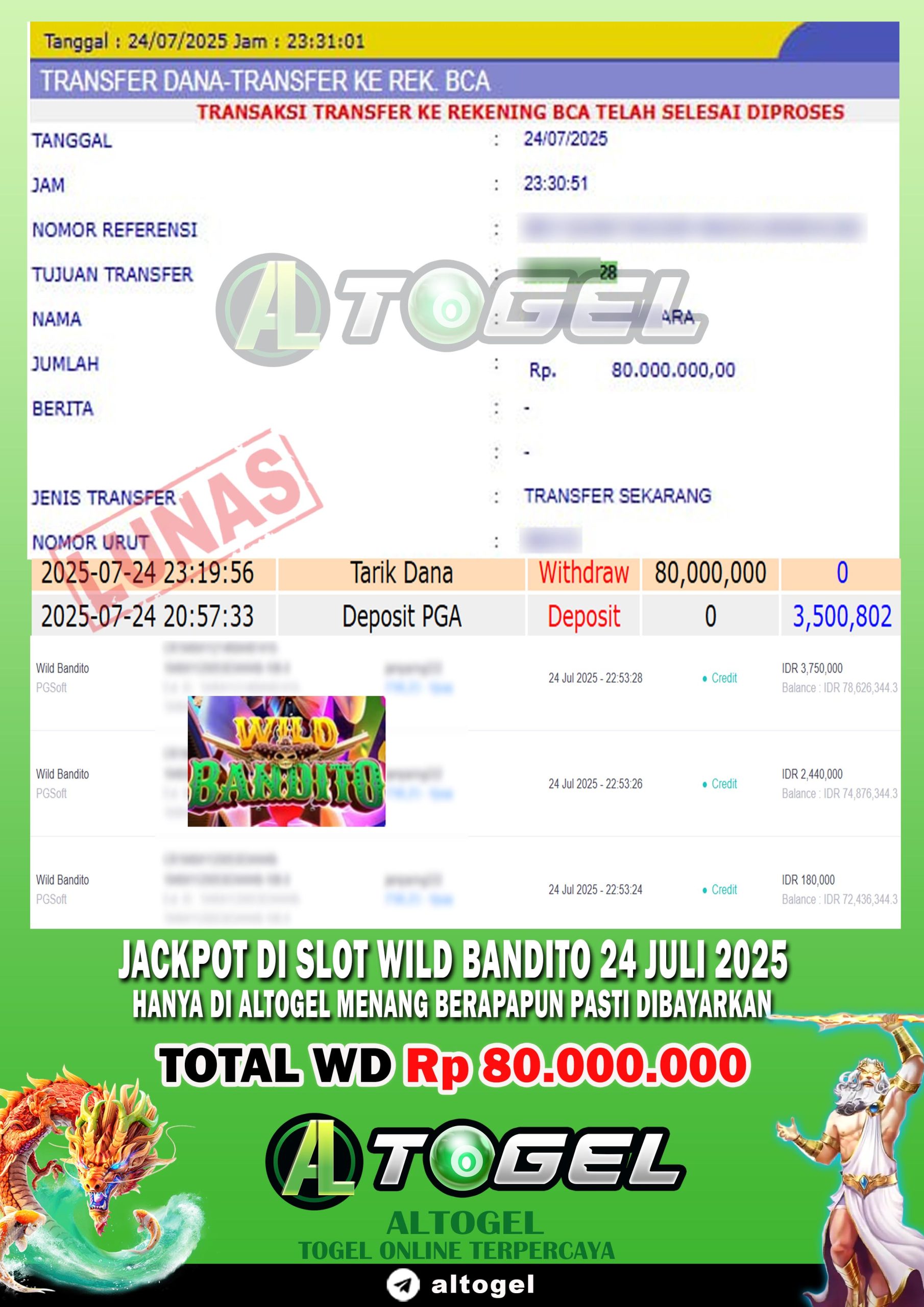 BUKTI JP ALTOGEL 24 JULI 2025