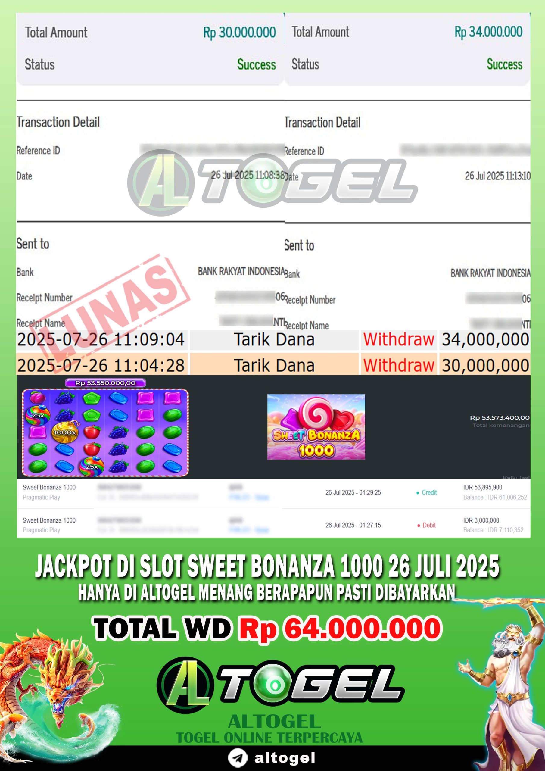 BUKTI JP ALTOGEL 26 JULI 2025