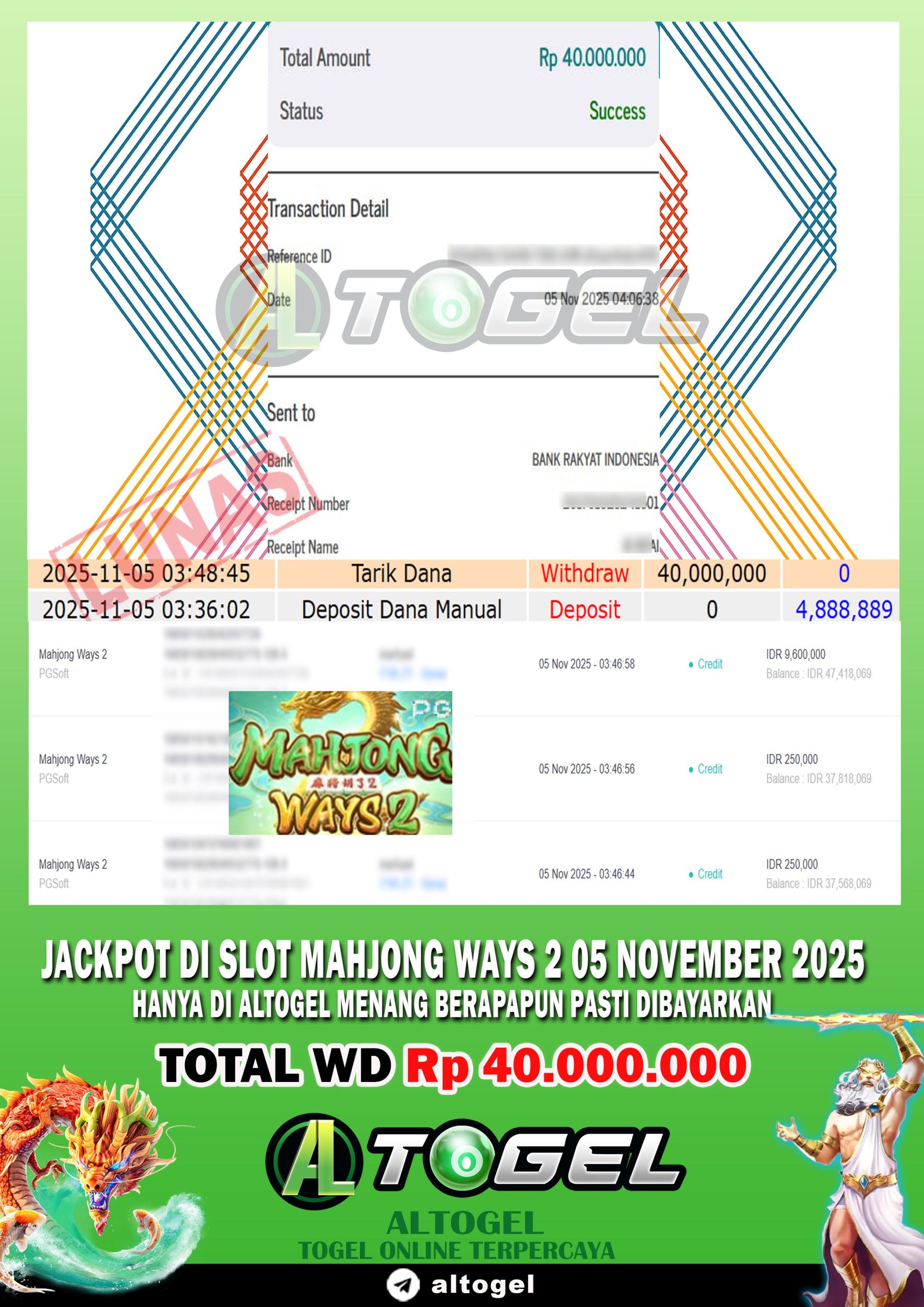 BUKTI JP ALTOGEL 05 NOVEMBER 2025