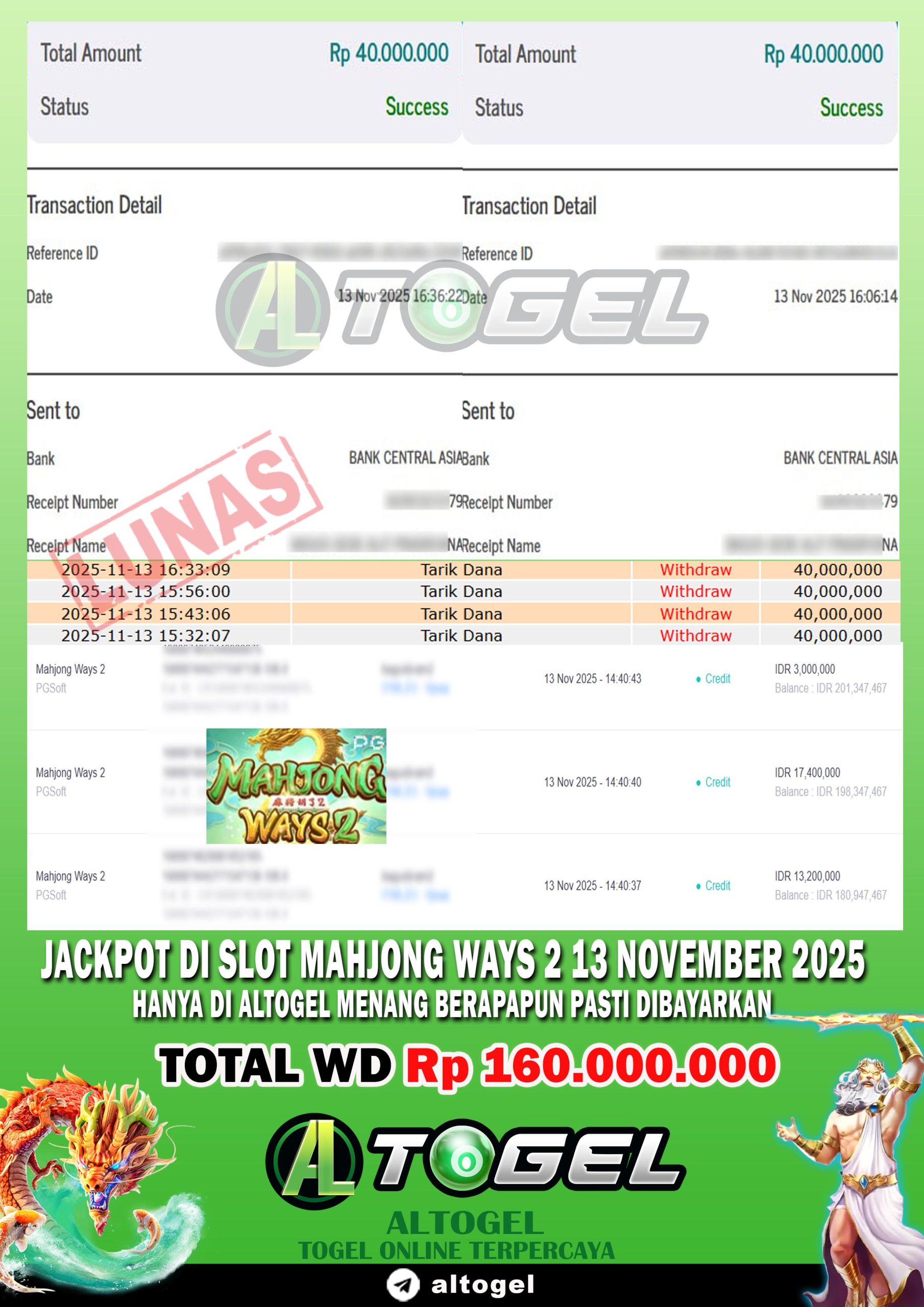 BUKTI JP ALTOGEL 13 NOVEMBER 2025