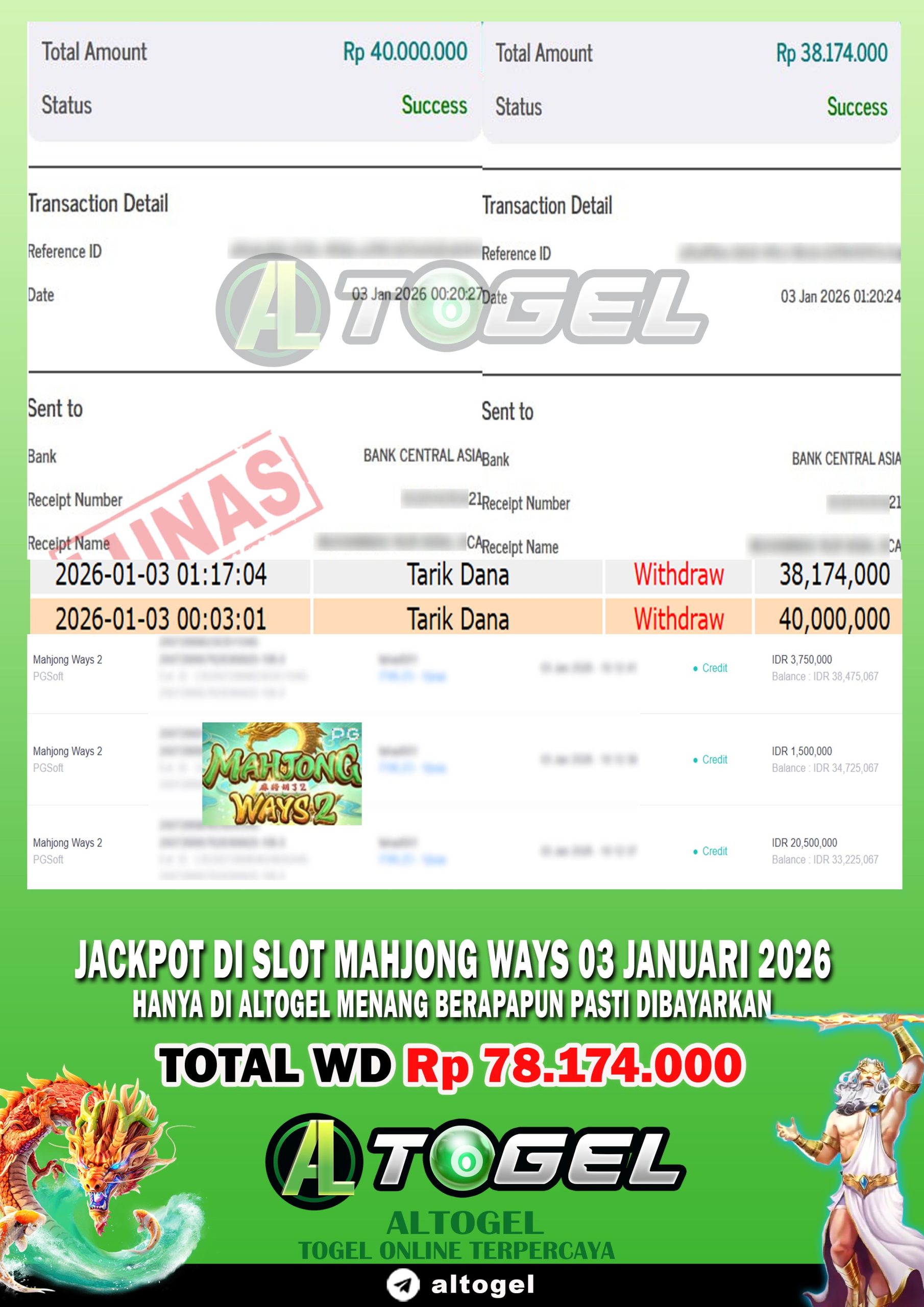 BUKTI JP ALTOGEL 03 JANUARI 2026