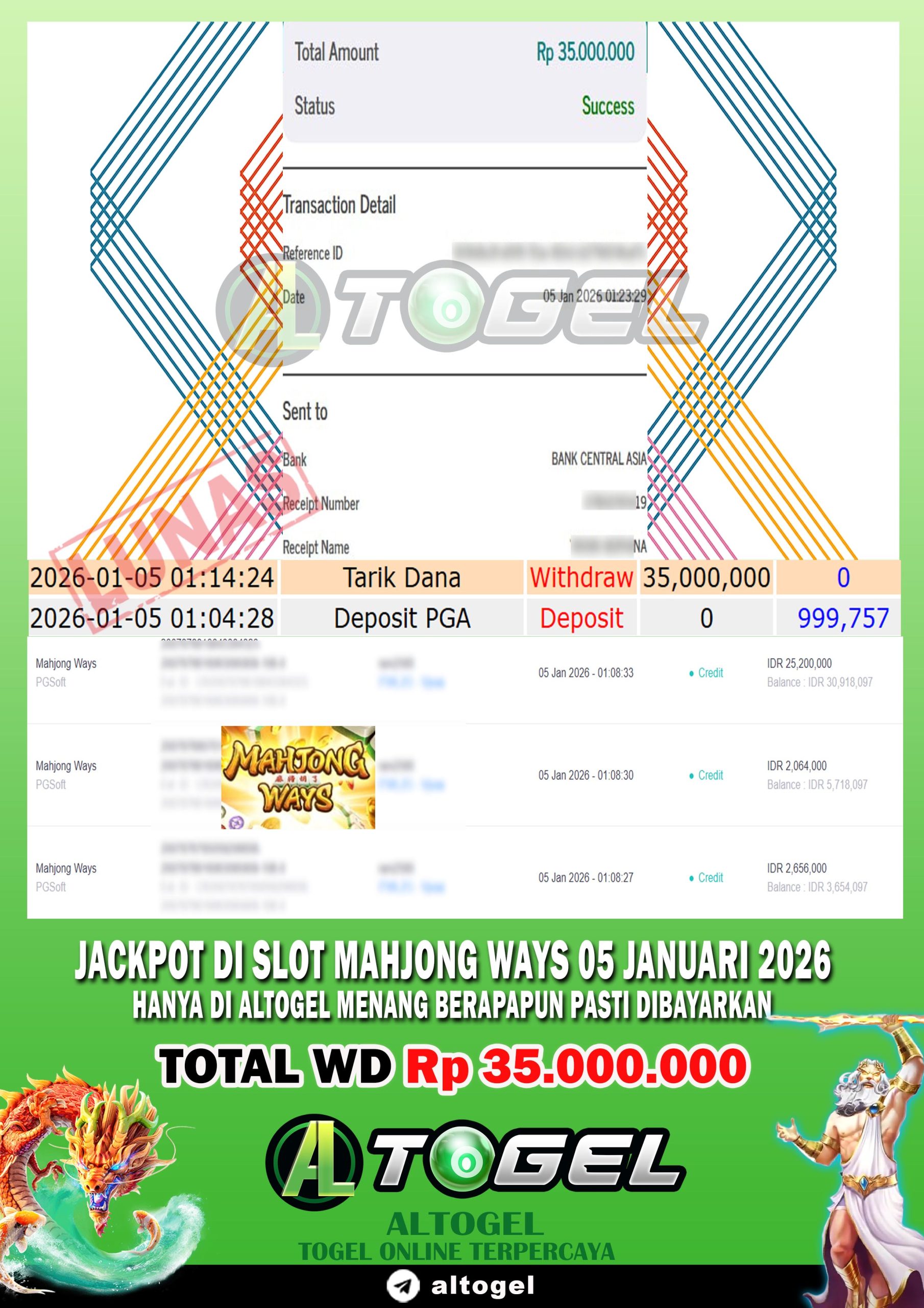 BUKTI JP ALTOGEL 05 JANUARI 2026